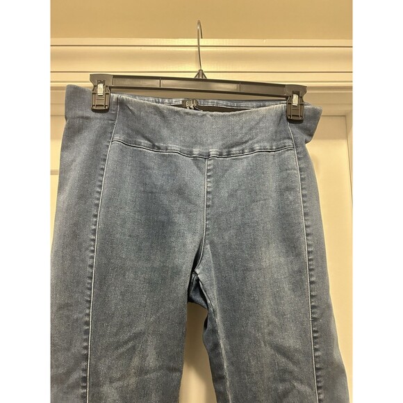 G.I.L.I. Women's Petite Pants Jeans Size 14P Pull On Denim Blue Boot Cut Stretch - Picture 5 of 7
